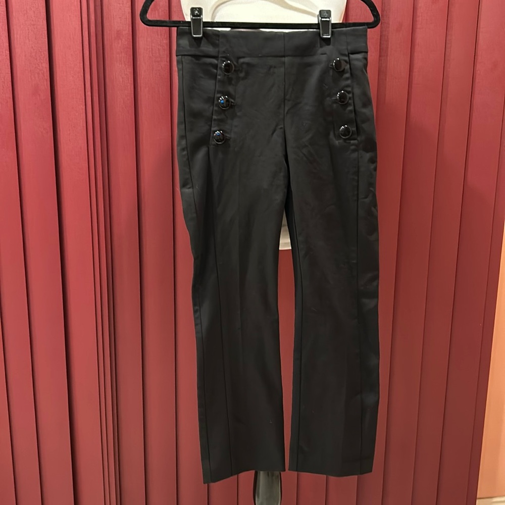 Loft petite size 2, cotton spandex side zip, fitted style straight leg